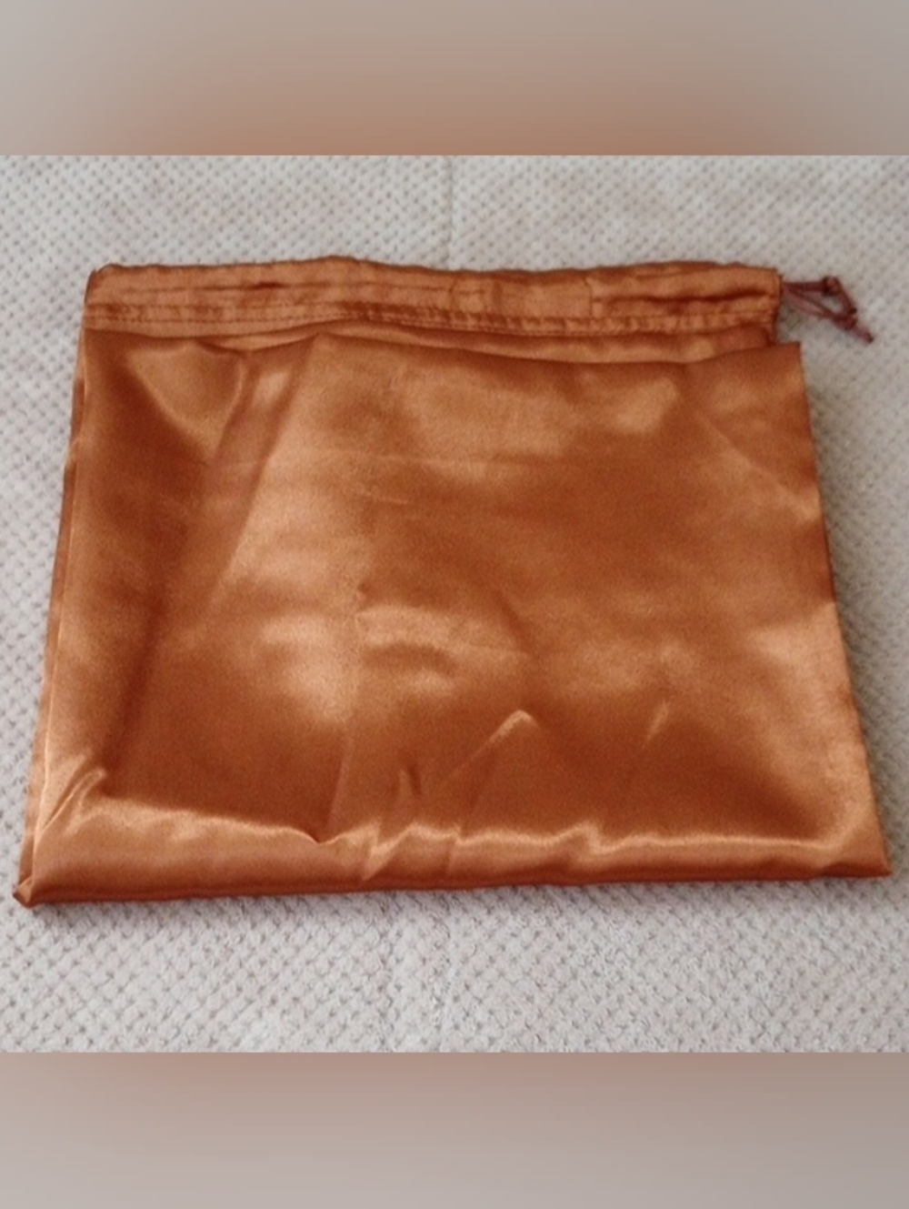 Sateen Copper Bronze Drawstring Dust Bag - Picture 4 of 4